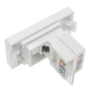 Moduł 1/2 - gniazdo RJ45 Ethernet Cat6 - biały - kompatybilny z ramkami Tawoia Glass