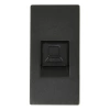 Moduł 1/2 - gniazdo RJ45 Ethernet Cat6 - czarny - kompatybilny z ramkami Tawoia Glass