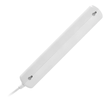 Przedłużacz 4 gniazda, przewód 1,4 m, 2,5 A, 3G0,75, wąski, z uziemieniem, płaska wtyczka, biały, VIRONE