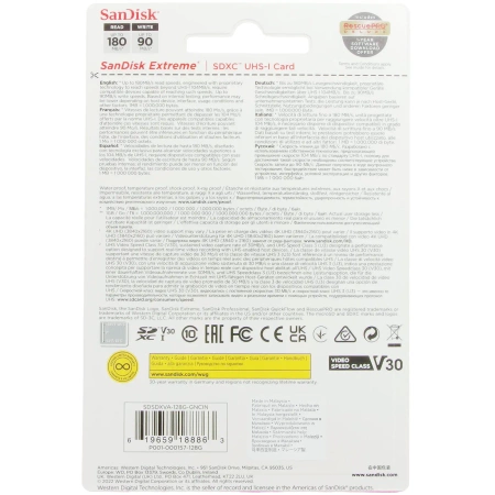 Pamięć - karta SDXC 128GB SanDisk Extreme 180MB/s