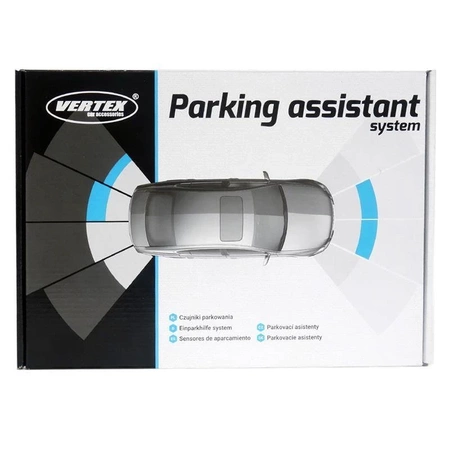 Zestaw czujników parkowania z wyświetlaczem graficznym, 4 czujniki 22mm, białe (30487)