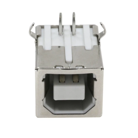 Gniazdo USB B do druku kątowe białe