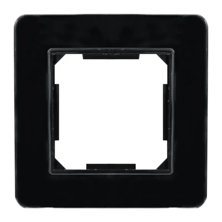 Ramka szklana pojedyncza, czarna, QUAD