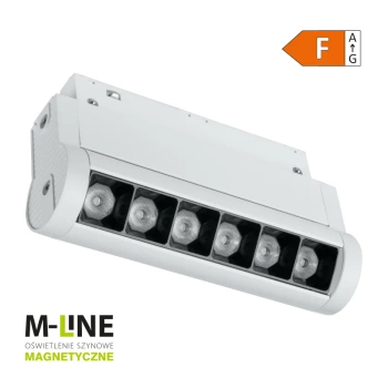 Reflektor szynowy magnetyczny liniowy regulowany 6W 480lm 4000K biały M-LINE