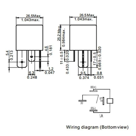 Przekaźnik samochodowy NVF4 SPST-NO, 12V, 70A
