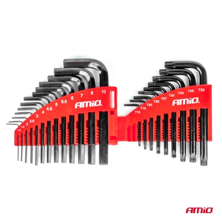 Zestaw kluczy imbusowych i TORX 22 szt, AMIO-04297