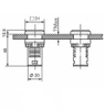 Woltomierz/amperomierz LED 31x31mm 60-500V/100A zielony kwadrat