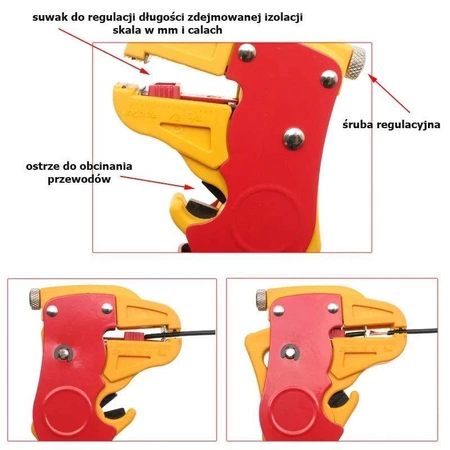 Ściągacz izolacji 0.2-5.5mm2, automat HY150D
