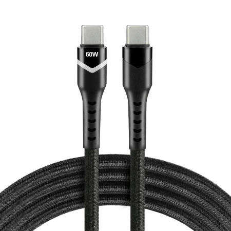 Kabel USB C-C 60W Power Delivery LED 2m – everActive CBB-2PDR, szybkie ładowanie 3A/20V z RGB