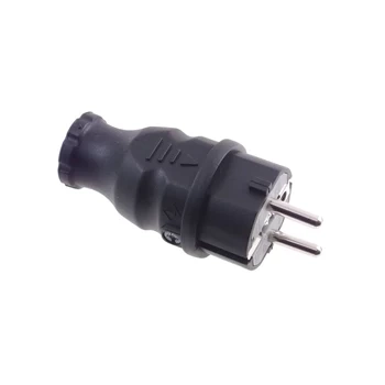 Wtyczka gumowa prosta 250 V 16 A z uziemieniem, IP44, WT-30G
