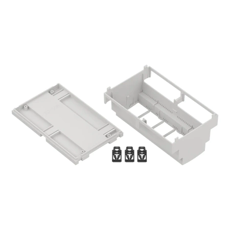 Obudowa modułowa na szynę DIN ZD1008J, 89,8 × 142,8 × 65,2 mm, ABS, szara, Kradex