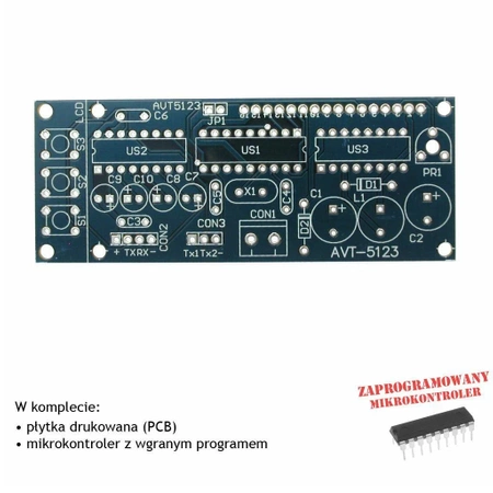 Prędkościomierz GPS, PCB i mikroprocesor do projektu AVT5123