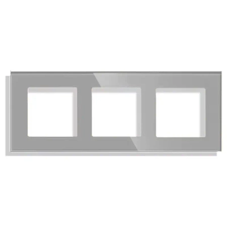 Ramka szklana - potrójna - szara - do modułów Tawoia Glass