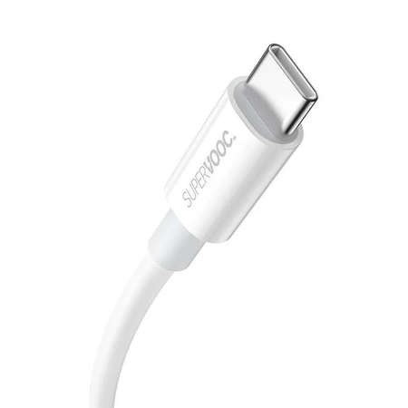 Kabel USB do USB-C 1m, szybkie ładowanie QC 65W, Baseus Superior Series, biały