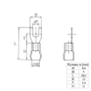 Końcówka widełkowa izolowana M6 1.5-2.5mm² 6.4mm - końcówka kablowa SGE