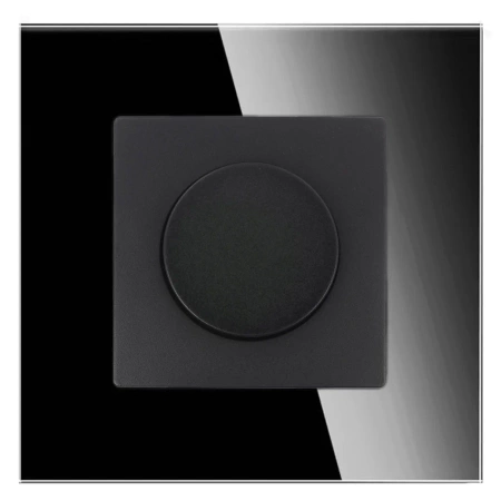 Ściemniacz dimmer 500W, 80W dla LED - szklana ramka - czarny - Tawoia Glass