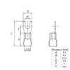 Końcówka widełkowa izolowana M5 0.5-1.5mm² 5.3mm - końcówka kablowa SGE