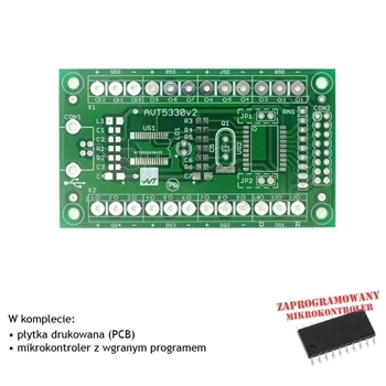 8-kanałowy termometr do PC, PCB i mikroprocesor do projektu AVT5330