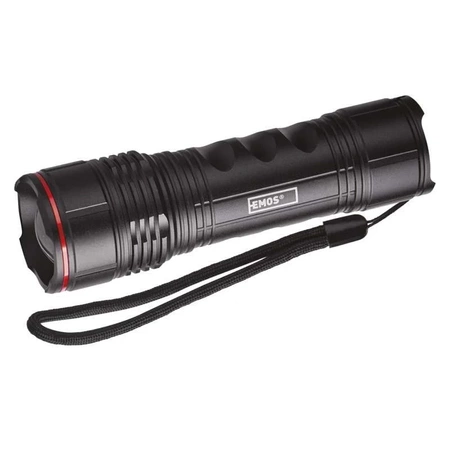 Latarka ręczna LED, 500 lm, 4 × AA, regulacja ogniskowej, obudowa metalowa, EMOS P3115