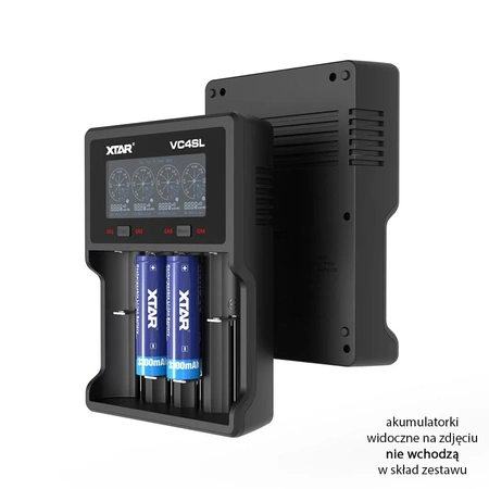 Ładowarka do akumulatorów cylindrycznych Li-ion / Ni-MH / Ni-CD 18650 Xtar VC4SL
