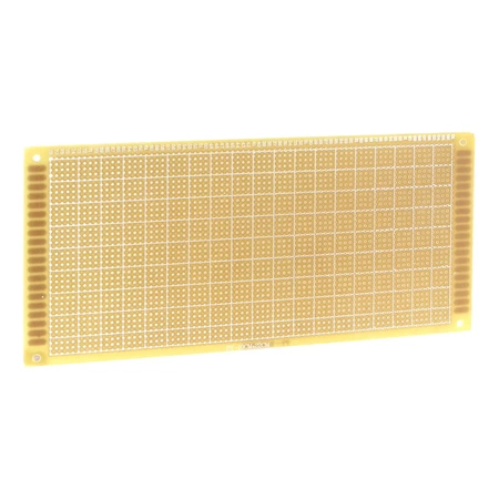 Płytka uniwersalna 10 x 22 cm, jednostronna, raster 2,54 mm, żółta, PU15