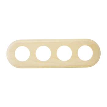 Ramka poczwórna owalna naturalne drewno Ceramic Loft