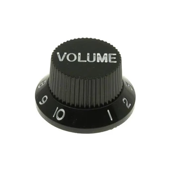 Gałka do potencjometru na oś 6mm - 18mm - czarna, napis VOLUME - GGC18