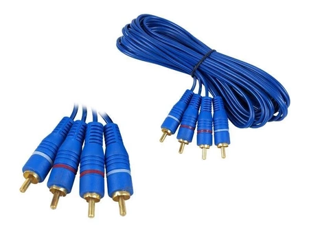 Kabel RCA 2x wtyk - 2x wtyk, złącza pozłacane, 5m