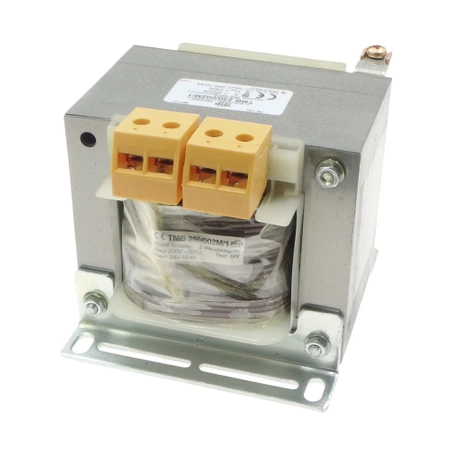 Transformator sieciowy z mocowaniem TMB 250/002M/1, 250VA, 24V, 10,4A, rdzeń EI 96/60, listwa zaciskowa, Indel