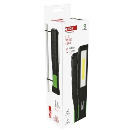 Lampa warsztatowa LED akumulatorowa, 800 lm, dioda COB, 2000 mAh, funkcja powerbanku, IP54, EMOS P4544