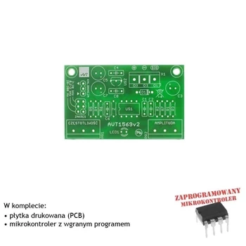 Generator akustyczny 20Hz - 20kHz, PCB i mikroprocesor do projektu AVT1569