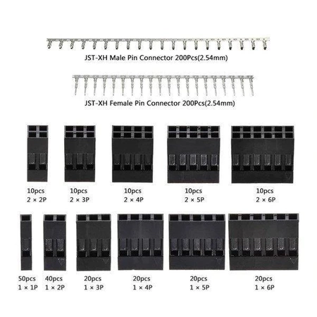 Zestaw obudów czarnych BLSxx z pinami BLT-XX 620szt