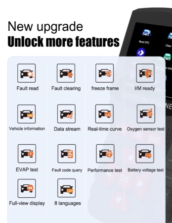 Skaner diagnostyczny OBD II/EOBD, tester samochodowy - NOYAFA NF-S611