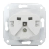 2x Gniazdko elektryczne kwadratowe z ramką podwójną, białe, montaż podtynkowy, Ceramic Loft