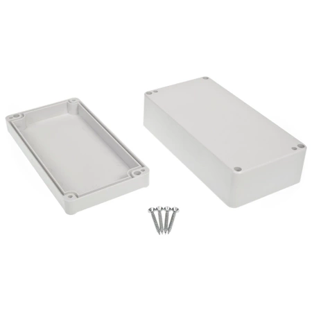 Obudowa uniwersalna z panelami bocznymi 82,2 mm × 158,2 mm × 54,9 mm z PS, kolor jasnoszary Z58J KRADEX