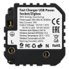Gniazdko elektryczne z uziemieniem z USB A+C 20W z pomiarem energii (watomierz) ZigBee białe podtynkowe (moduł bez ramki) - TAWOIA Smart Home