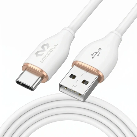 Kabel USB-A do USB-C 6A 1,5m biały Miccell