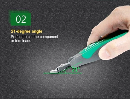 Szczypce cążki tnące boczne precyzyjne, Cu 1.3mm, 135mm, Proskit PM-101D