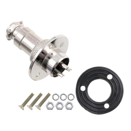 Gniazdo + wtyk na panel, uszczelka, seria C02 / 4 pin