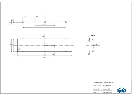Obudowa modułowa na szynę DIN ABS V0 90 mm × 36 mm × 33,3 mm KRADEX ZD3102J