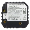 Moduł - Gniazdko pojedyncze z bolcem, 2x USB-C 20W - watomierz - WiFi / BT, biały - Tawoia Glass