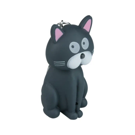 Latarka LED brelok z dźwiękiem – zwierzaki: żabka, kaczuszka, kotek, piesek