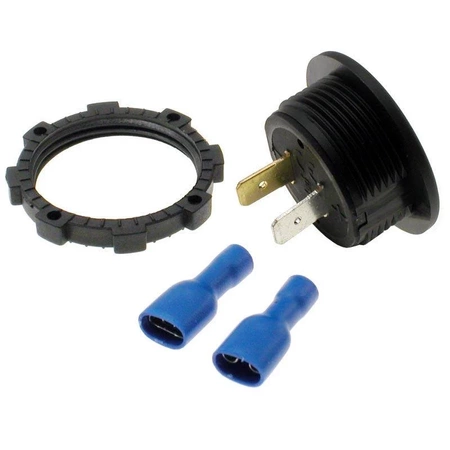 Woltomierz LED, okrągły 12V-24V, czerwony