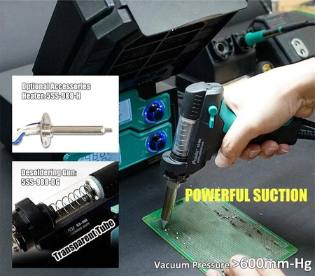 Stacja lutownicza z odsysaczem i dodatkową lutownicą Proskit SS-988B