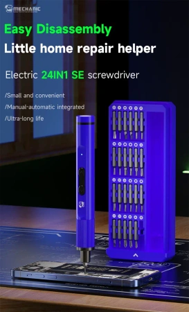 Wkrętak elektryczny ES240 SE, kaseta z 24 bitami, forma pena, Mechanic