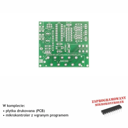 Uniwersalny przekaźnik czasowy ze złączem SKEDD, PCB i mikroprocesor do projektu AVT5610