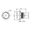 Przycisk wandaloodporny W12P10R/S 12mm, monostabilny 1NO, wypukły