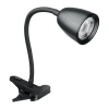 Lampka LED z klipsem czarna, 4 W, 320 lm, 4000 K, zasilanie 230V