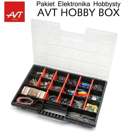 Zestaw elementów elektronicznych Elektronika Hobbysty AVT HOBBY BOX