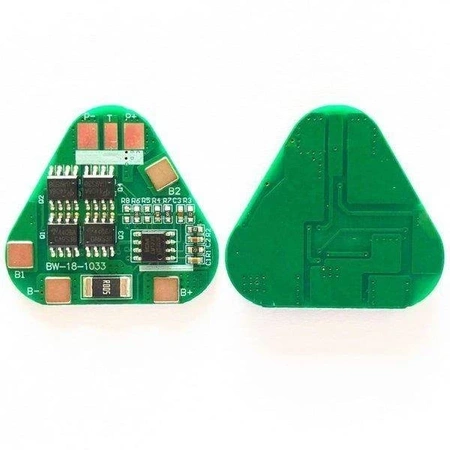 Moduł BMS PCM PCB ładowania ogniw 18650 3S 12V 8A - do ogniw 18650 łączonych w trójkąt